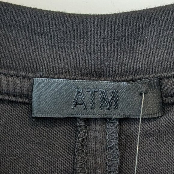 ATM Dress Size Small Black Jersey Mini Sleeveless Lightweight Crew Cotton NWT - Picture 10 of 16